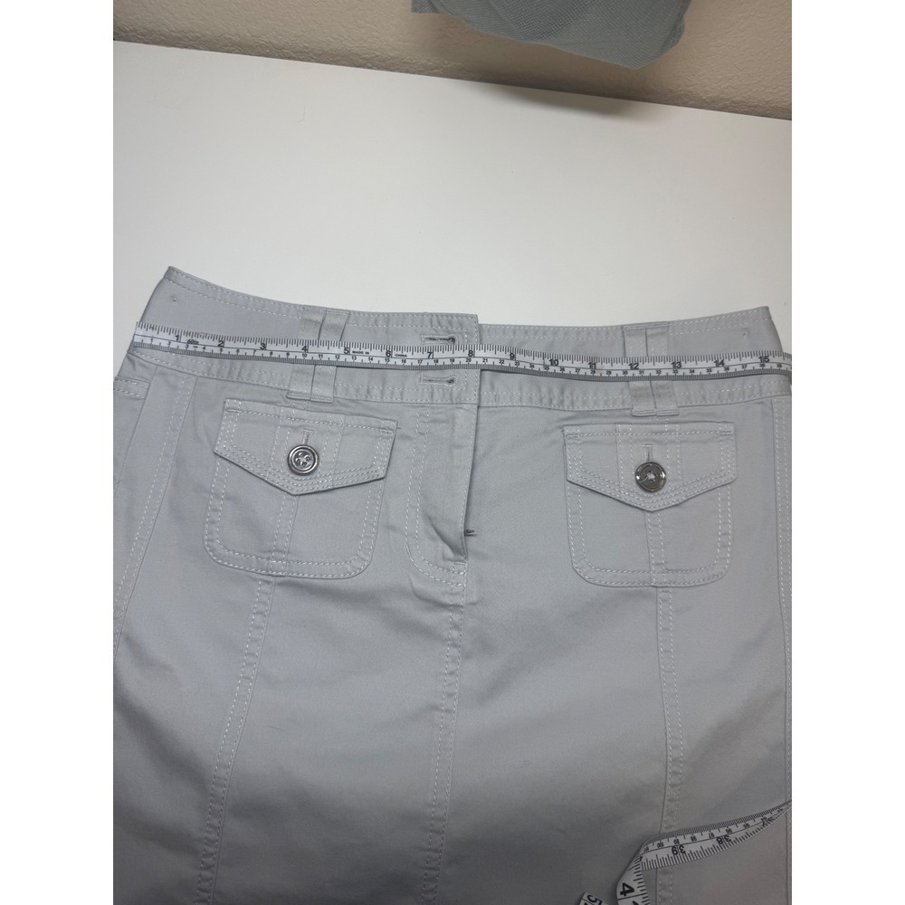 White House Black Market Skirt, Mini, Pockets, Light Gray, Womens Sz 2 - Picture 4 of 4